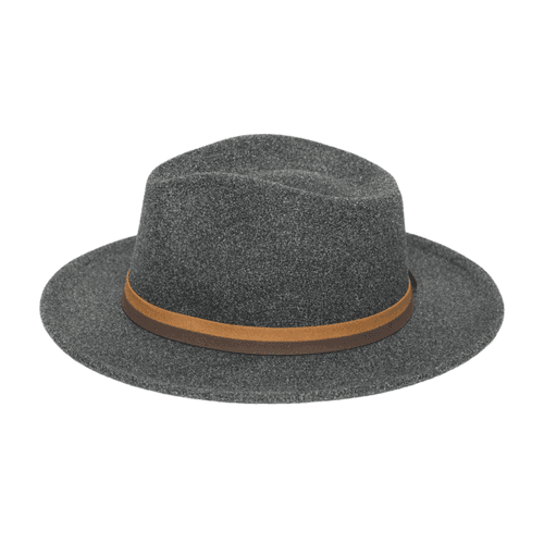 Chokore Fedora Hat with Dual Tone Band (Dark Gray)