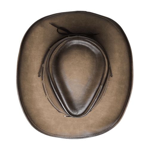 Chokore Vintage Cowboy Hat with Ox head Belt (Light Brown)