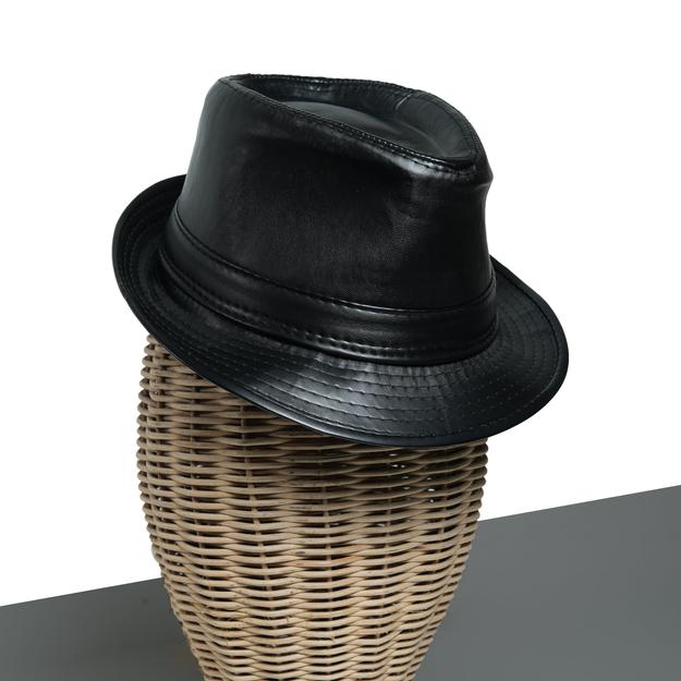 Chokore PU Leather Fedora Hat (Black)