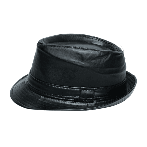 Chokore PU Leather Fedora Hat (Black)