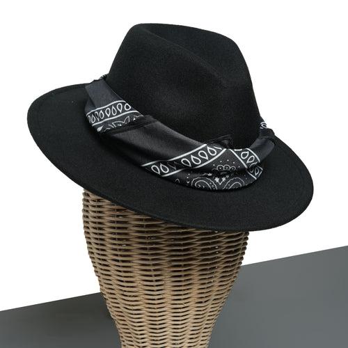 Chokore Boho Chic Fedora Hat (Black)