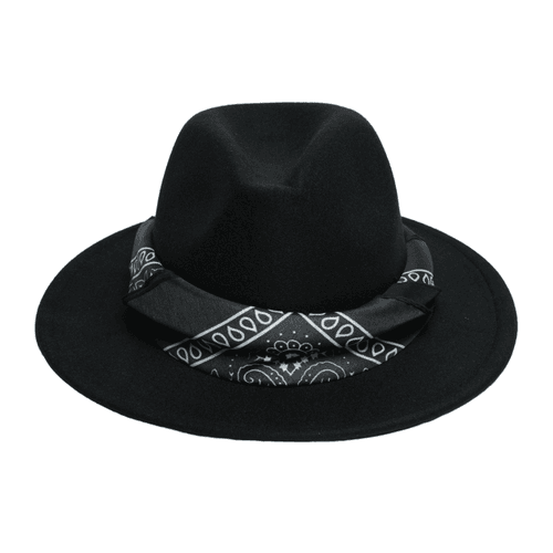 Chokore Boho Chic Fedora Hat (Black)