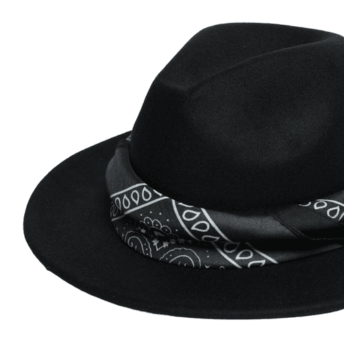 Chokore Boho Chic Fedora Hat (Black)