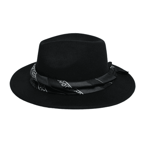 Chokore Boho Chic Fedora Hat (Black)