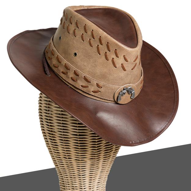 Chokore Dual Colour Classic Cowboy Hat (Brown)