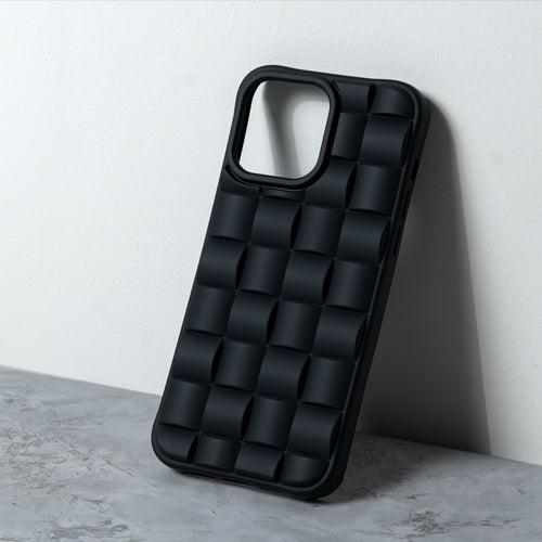 Chokore Plaid Grip Cover (Black) for iPhone