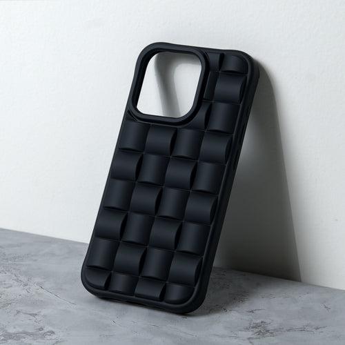 Chokore Plaid Grip Cover (Black) for iPhone