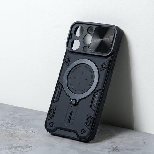 Chokore Armor Pro Shield Cover (Black) with Metal Ring Stand for iPhone