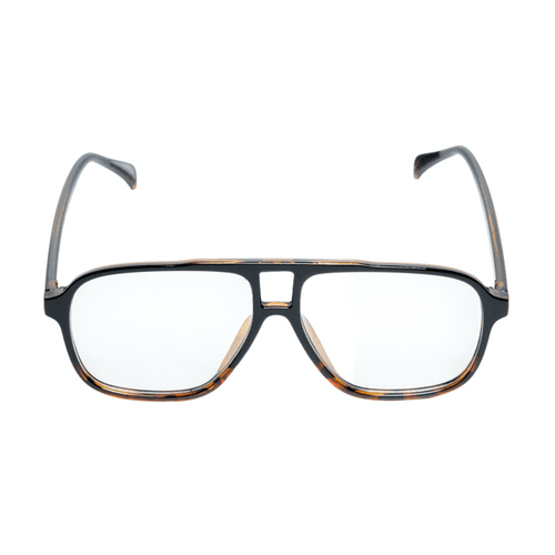 Chokore Square Clear Glasses (Black & Brown)