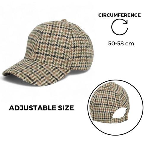 Chokore Autumn Herringbone Pattern Baseball Cap (Light Brown)