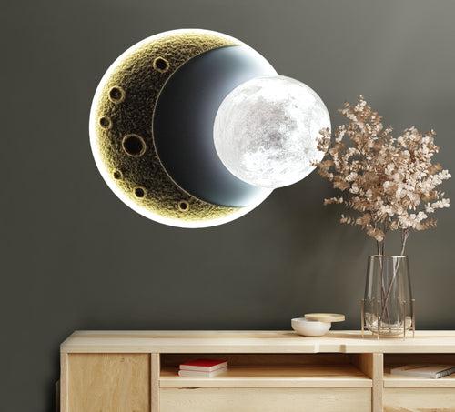 Crescent & Full Moon Wall Art by Satgurs