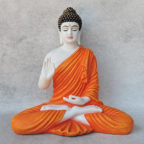 Mudra Buddha In Orange Finish by Satgurus