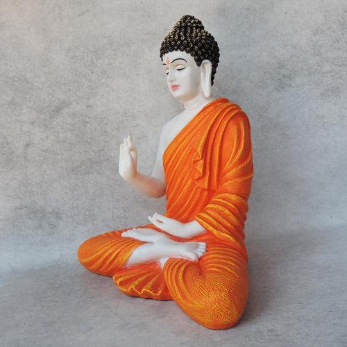 Mudra Buddha In Orange Finish by Satgurus