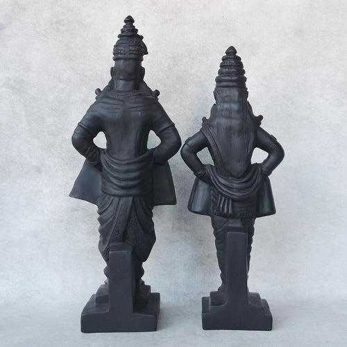 Vitthal Rukmini Idol In Black by Satgurus