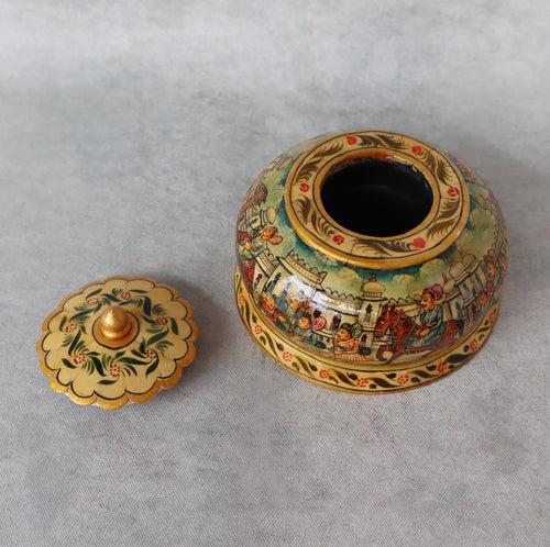 Hand Painted Round Box by Satgurus