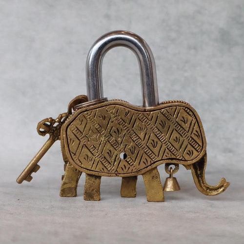 Elephant Padlock With Two Keys by Satgurus