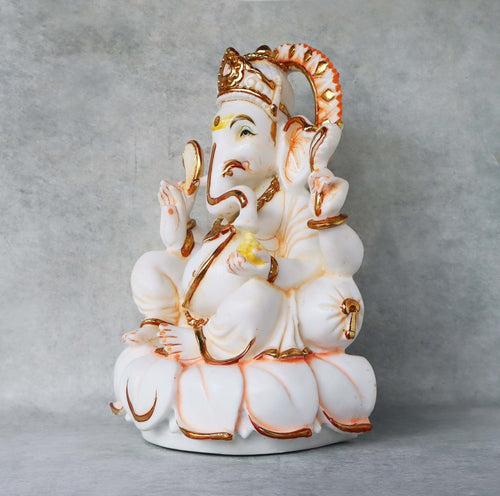 Lotus Base Ganesha Idol by Satgurus