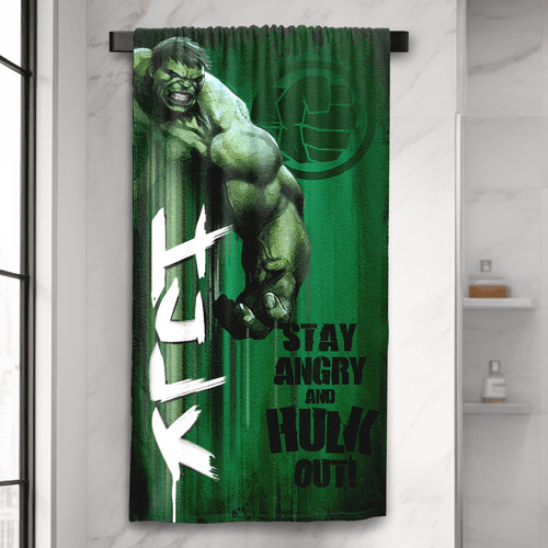 Marvel Hulk Towel For Kids & Adults