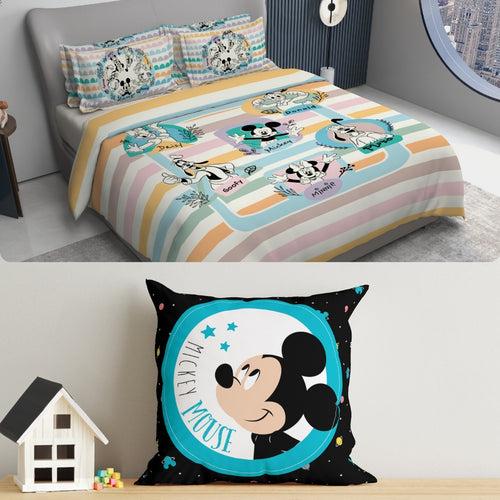 Kids Double Bedsheet & Cushion Combo