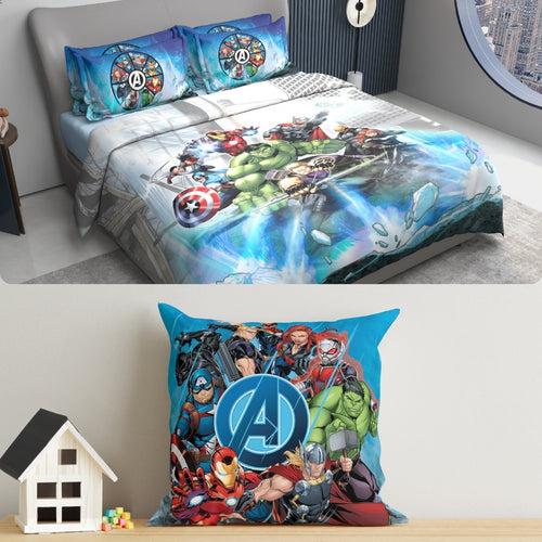 Kids Double Bedsheet & Cushion Combo