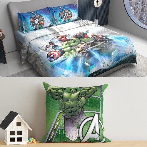 Kids Double Bedsheet & Cushion Combo