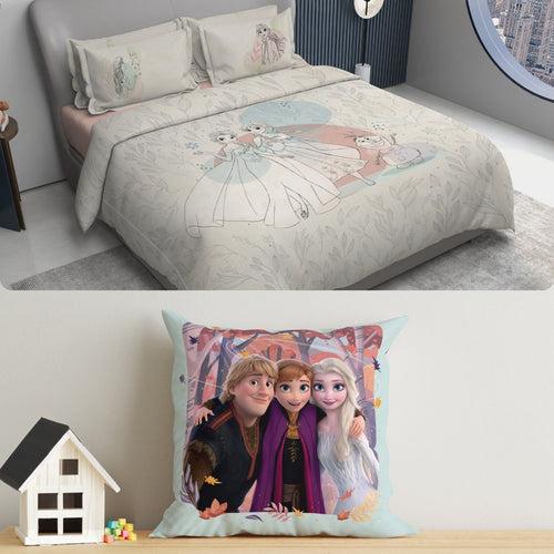 Kids Double Bedsheet & Cushion Combo