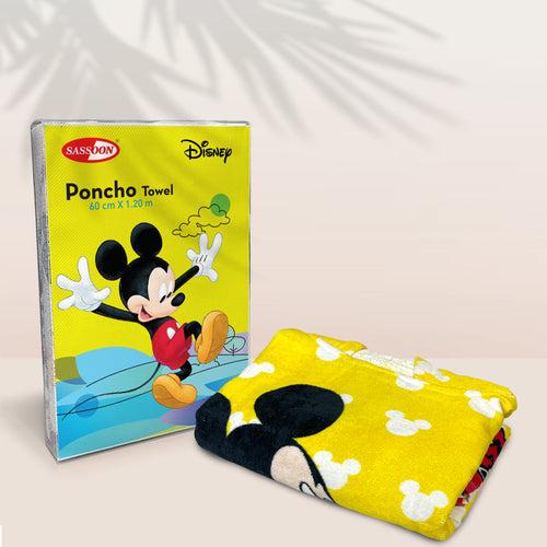 Disney Mickey Mouse Kids Hooded Poncho in 400 GSM