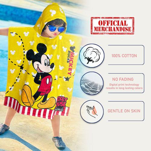 Disney Mickey Mouse Kids Hooded Poncho in 400 GSM