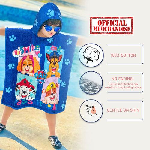 Paw Patrol Kids Hooded Poncho in 400 GSM