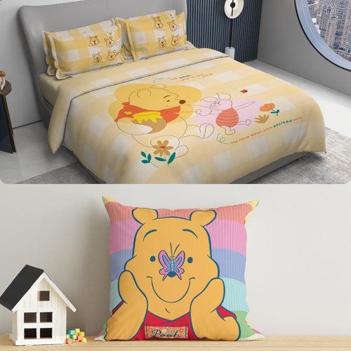 Kids Double Bedsheet & Cushion Combo