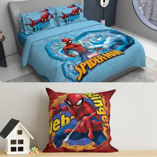 Kids Double Bedsheet & Cushion Combo