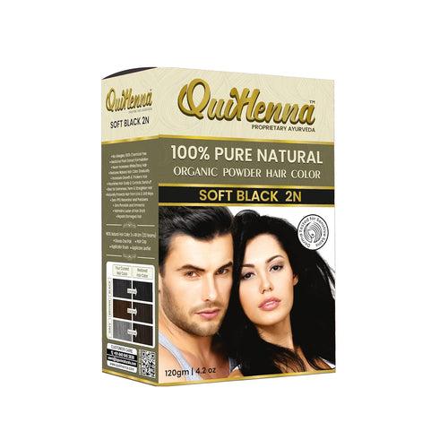 Quikhenna 100% Powder Organic Hair Color - 2N Soft Black