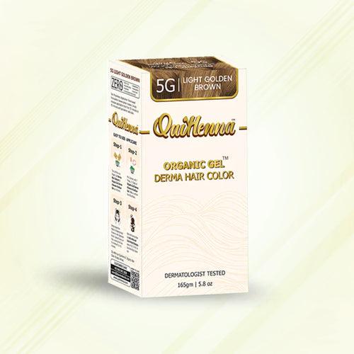 Quikhenna Organic Gel Derma Hair Color, Dermatologist Tested - 5G LIGHT GOLDEN BROWN