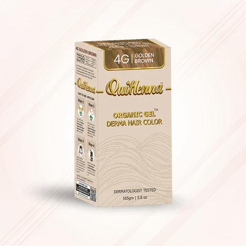 Quikhenna Organic Gel Derma Hair Color, Dermatologist Tested - 4G GOLDEN BROWN