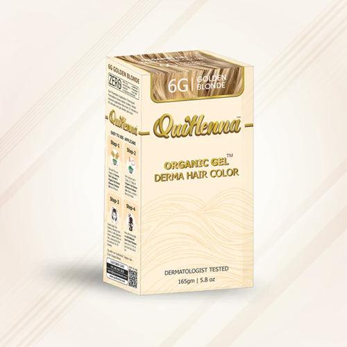 Quikhenna Organic Gel Derma Hair Color, Dermatologist Tested - 6G GOLDEN BLONDE