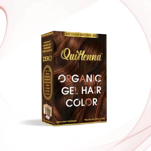 Quikhenna Organic Gel Hair Color 120 Gm - 4N MEDIUM BROWN