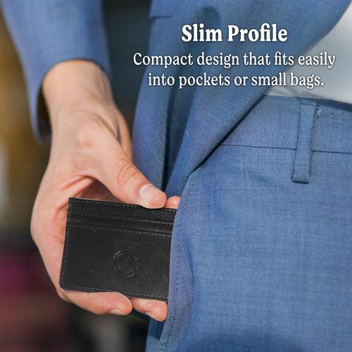 Daira - Multi Pocket Leather Card Holder - Ebony Black