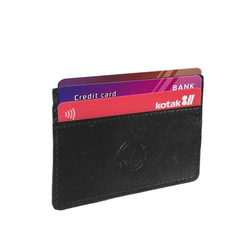 Daira - Multi Pocket Leather Card Holder - Ebony Black