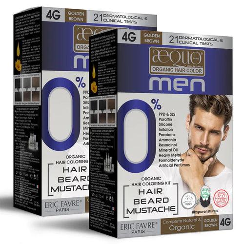 byPureNaturals Organic Cream Hair Colour for Men Golden brown 4G