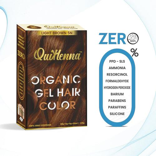 Quikhenna Organic Gel Hair Color 120 Gm - 5N LIGHT BROWN