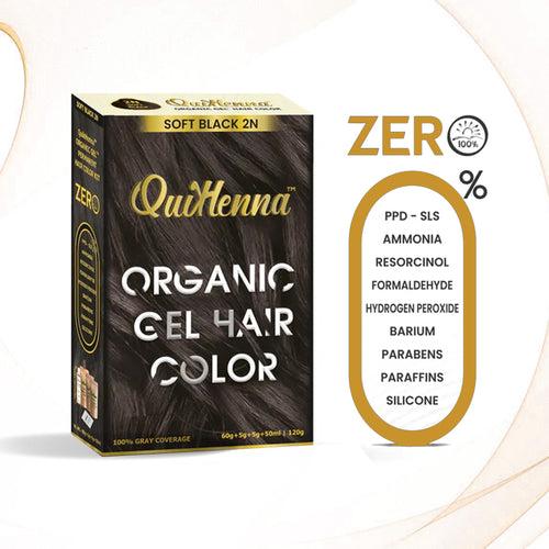 Quikhenna Organic Gel Hair Color 120 Gm -2N SOFT BLACK