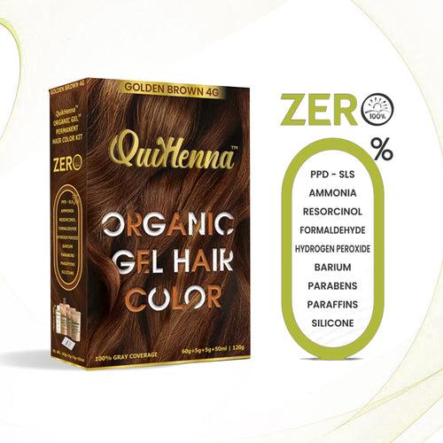 Quikhenna Organic Gel Hair Color 120 Gm - 4G GOLDEN BROWN