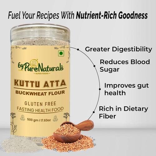 byPurenaturals Kuttu Atta - Buckwheat Flour - GLUTEN FREE READY TO USE ATTA 500gm