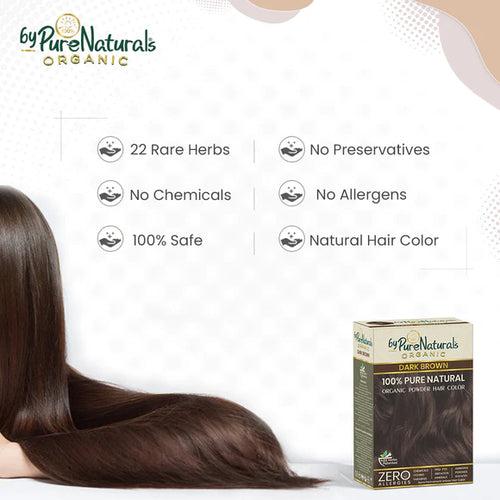 byPureNaturals 100% Pure Natural Powder Hair Colour Soft Black 2N