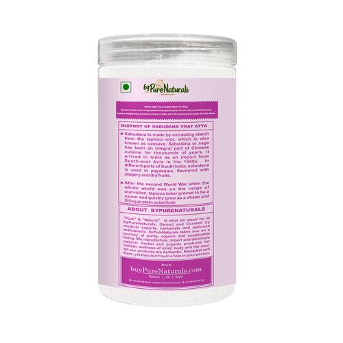 byPurenaturals Sabudana Vrat Atta - Sago Tapioca Flour- GLUTEN FREE READY TO USE ATTA 650gm