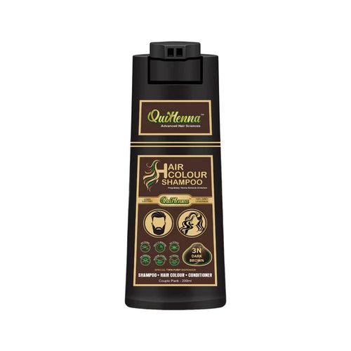 QuikHenna Ammonia Free Hair Colour Shampoo For Men and Women Dark Brown