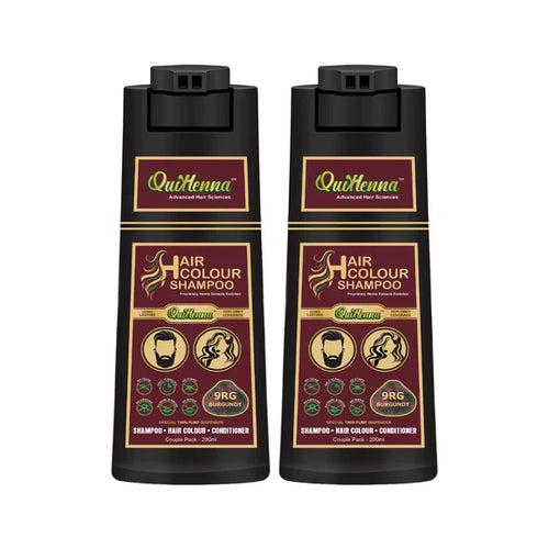 QuikHenna Ammonia Free Hair Colour Shampoo For Men and Women Burgundy