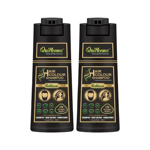 QuikHenna Ammonia Free Hair Colour Shampoo For Men and Women Natural Black