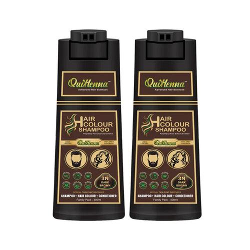 QuikHenna Ammonia Free Hair Colour Shampoo For Men and Women Dark Brown