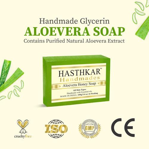 Hasthkar Handmades Glycerine Natural Aloevera honey Soap 100Gm